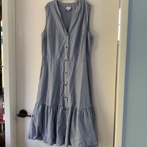 A New Day Pinstriped Sleeveless Dress